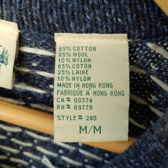 Vintage Northern Reflections Knit Cardigan Sweater Nordic Fair Isle Size Medium - Picture 9 of 10